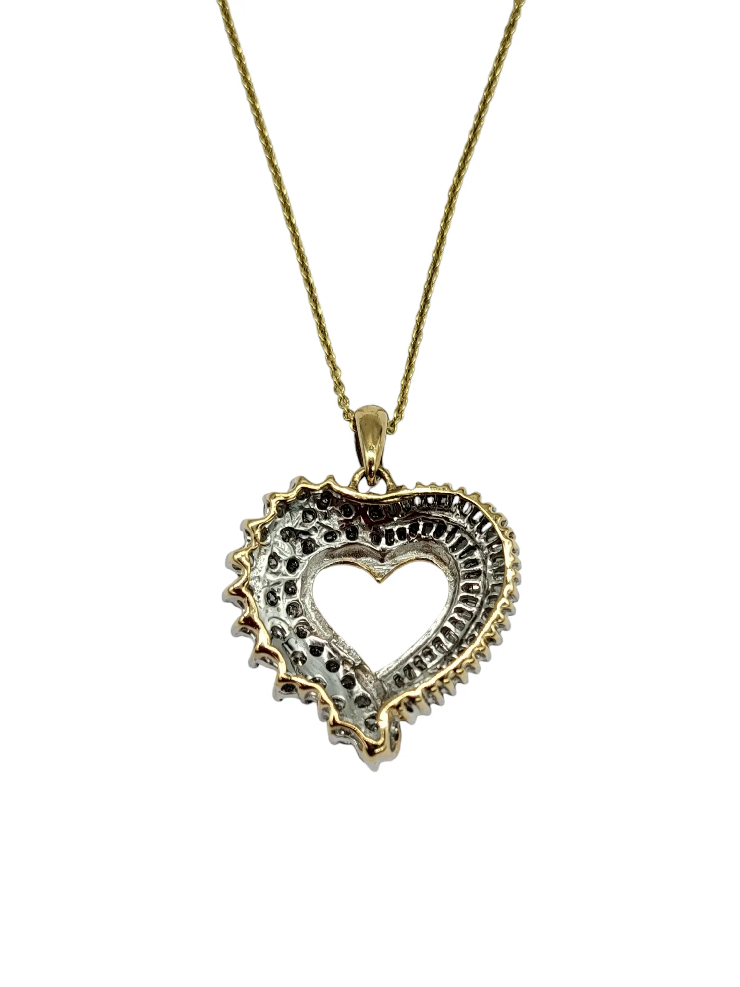 1 Carat Total Weight Diamond Heart Pendant