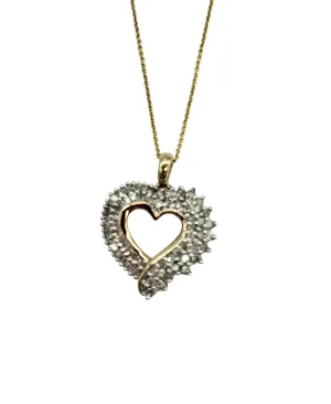 1 Carat Total Weight Diamond Heart Pendant