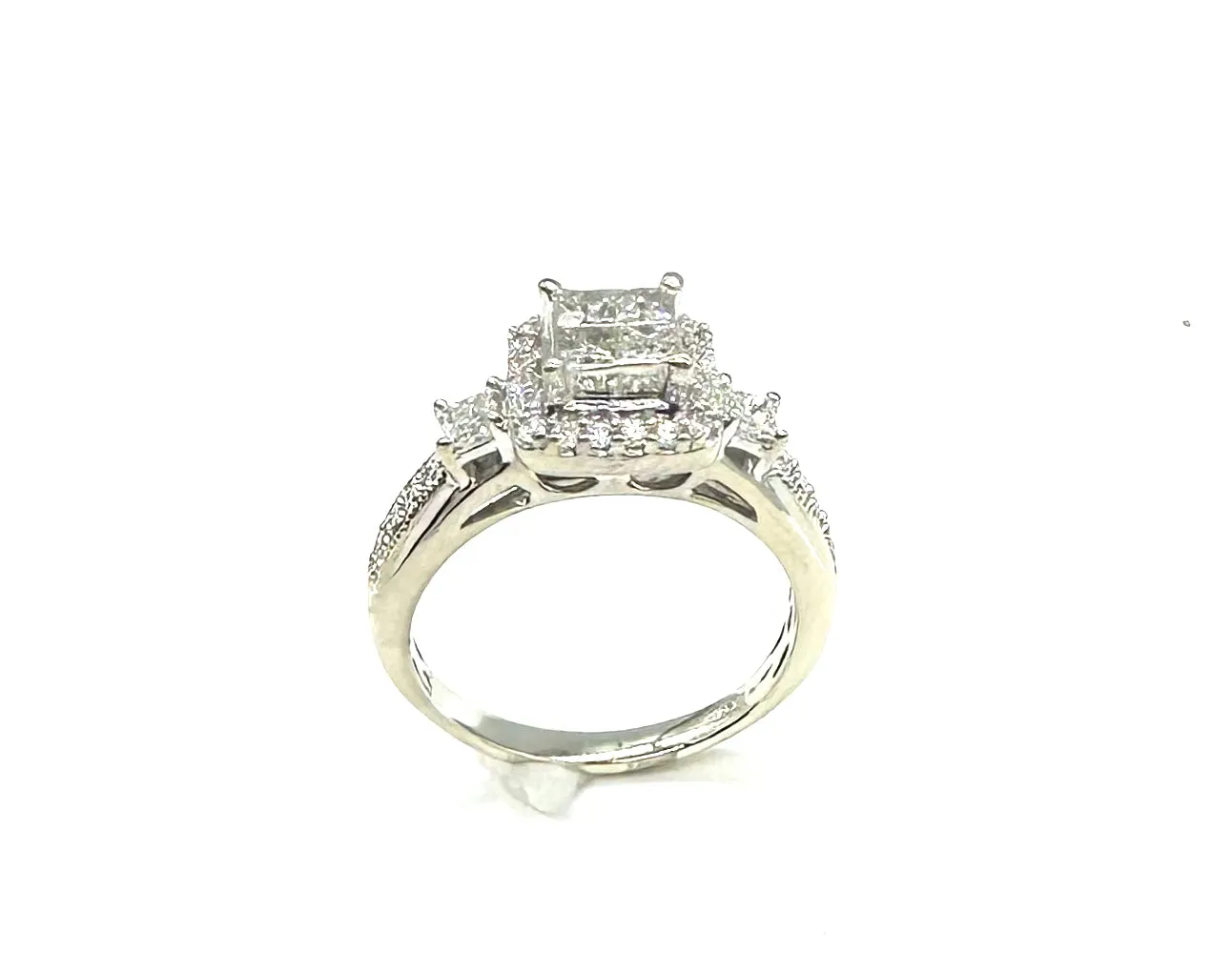 1 Ctw Quad Set Square Diamond Ring