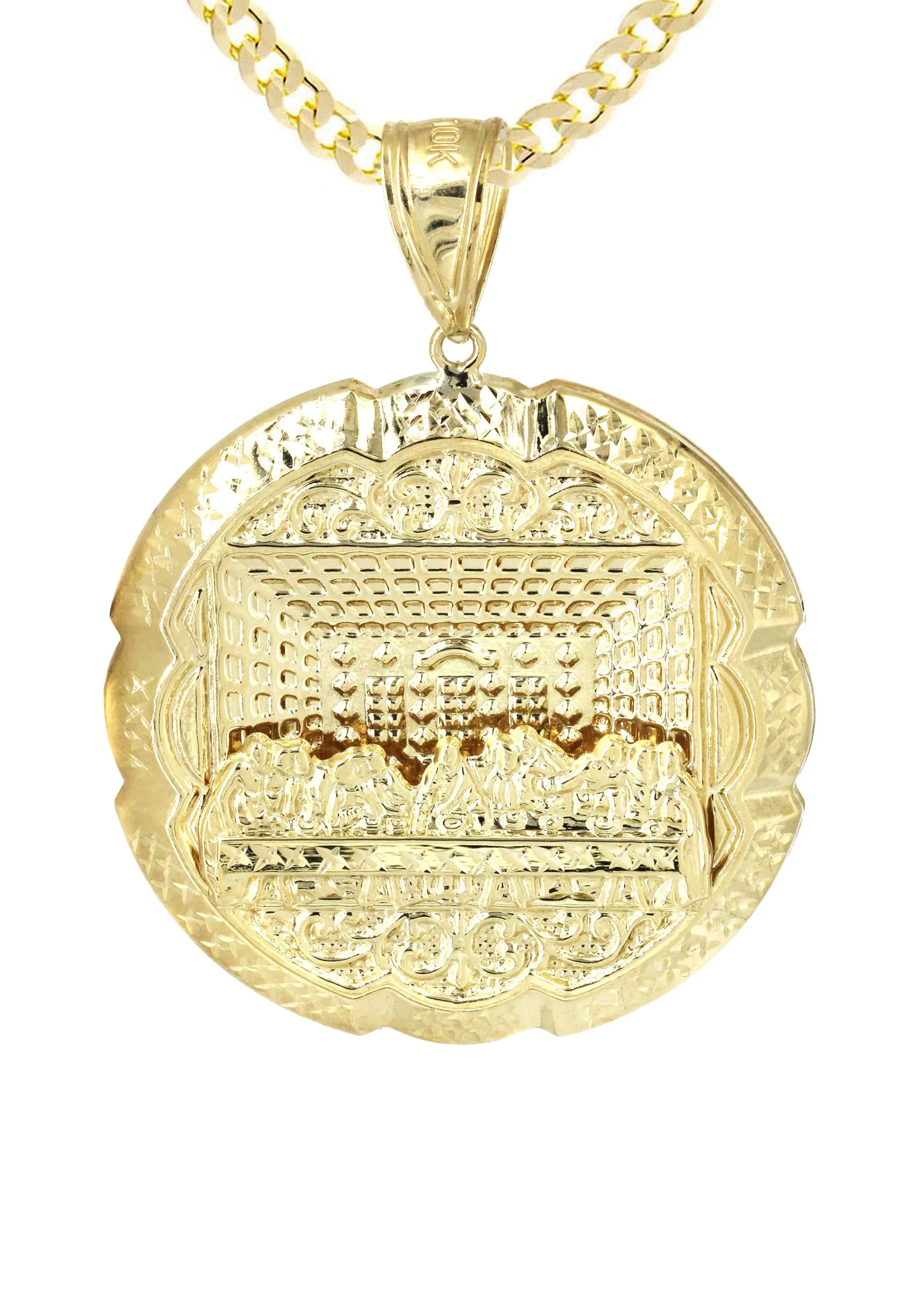 10K Yellow Gold Last Supper Necklace | Appx 18.9 Grams