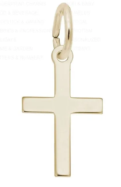 10K Yellow Gold Plain Small Cross