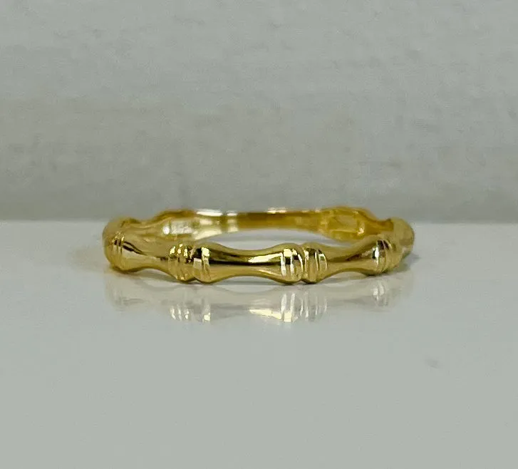 10k Yellow Stackable Ring