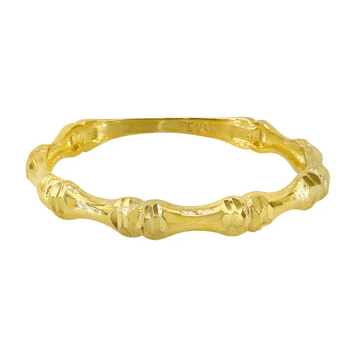 10k Yellow Stackable Ring