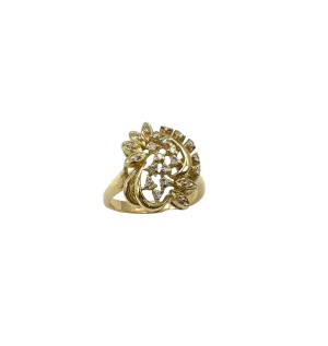 1/4 CTW Diamond Freeform Ring