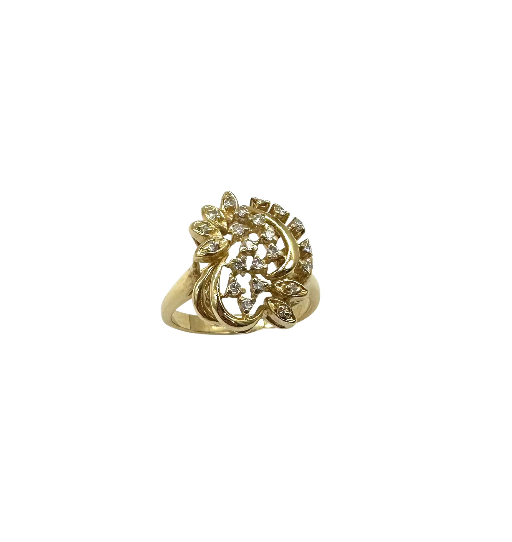 1/4 CTW Diamond Freeform Ring