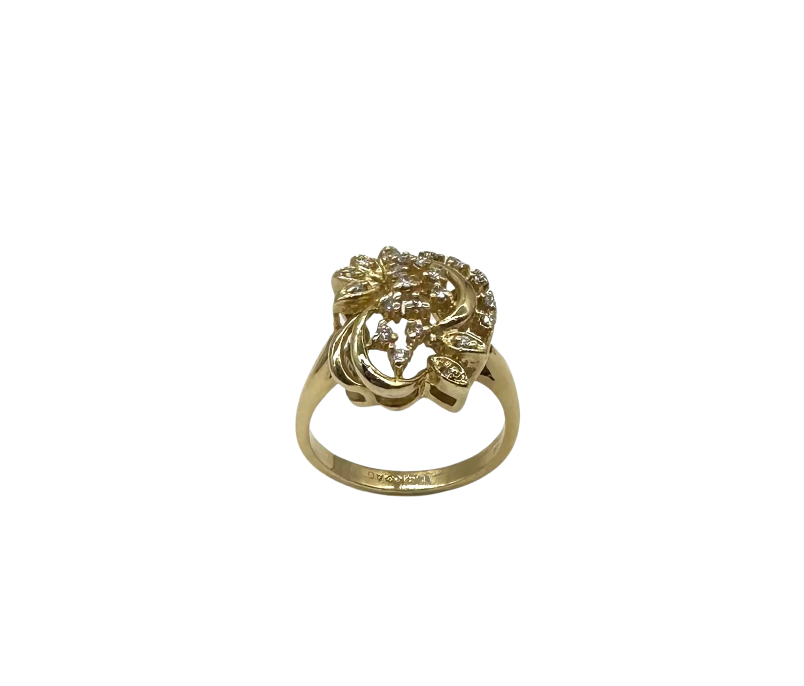 1/4 CTW Diamond Freeform Ring