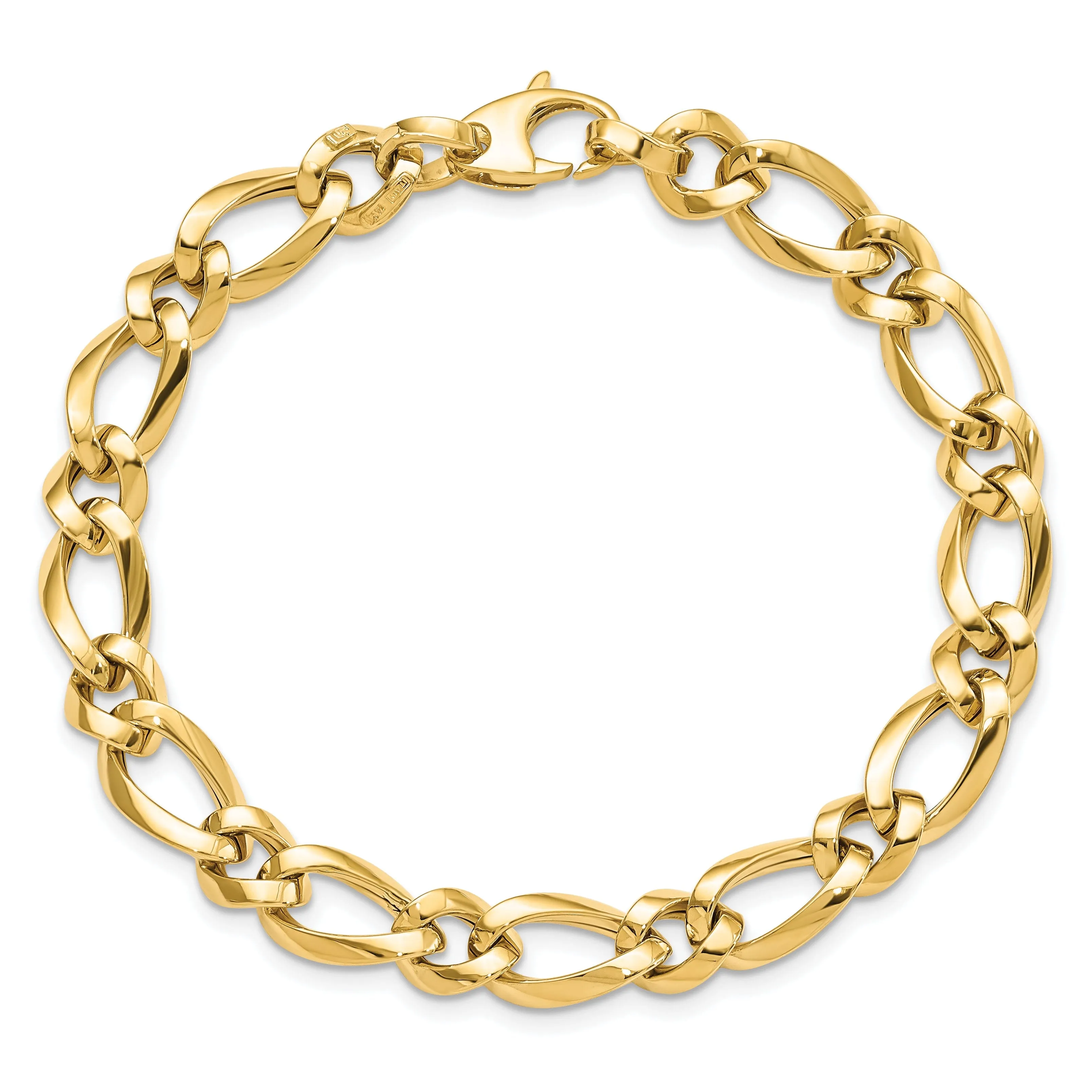 14k Yellow Gold Fancy Link Bracelet