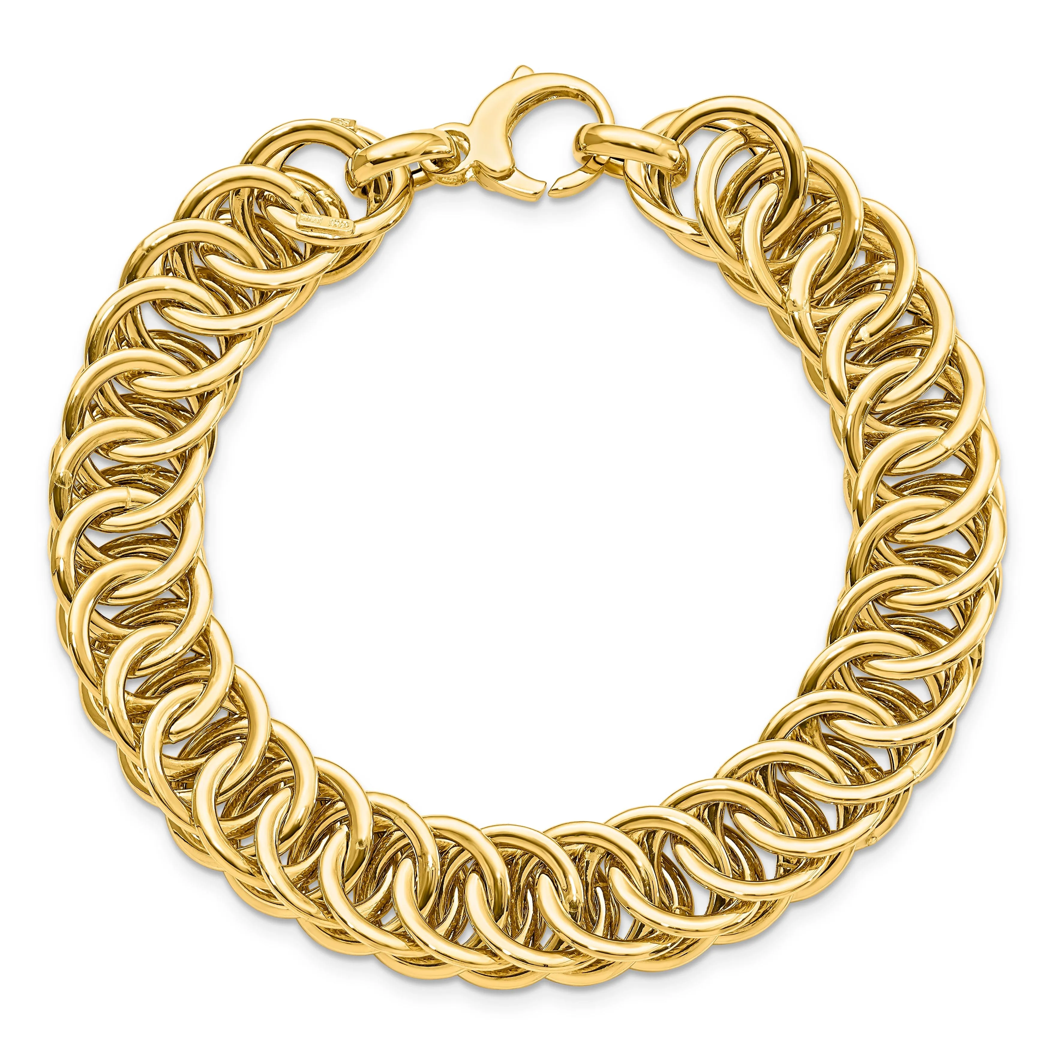 14k Yellow Gold Polish D.C Reversible  Bracelet