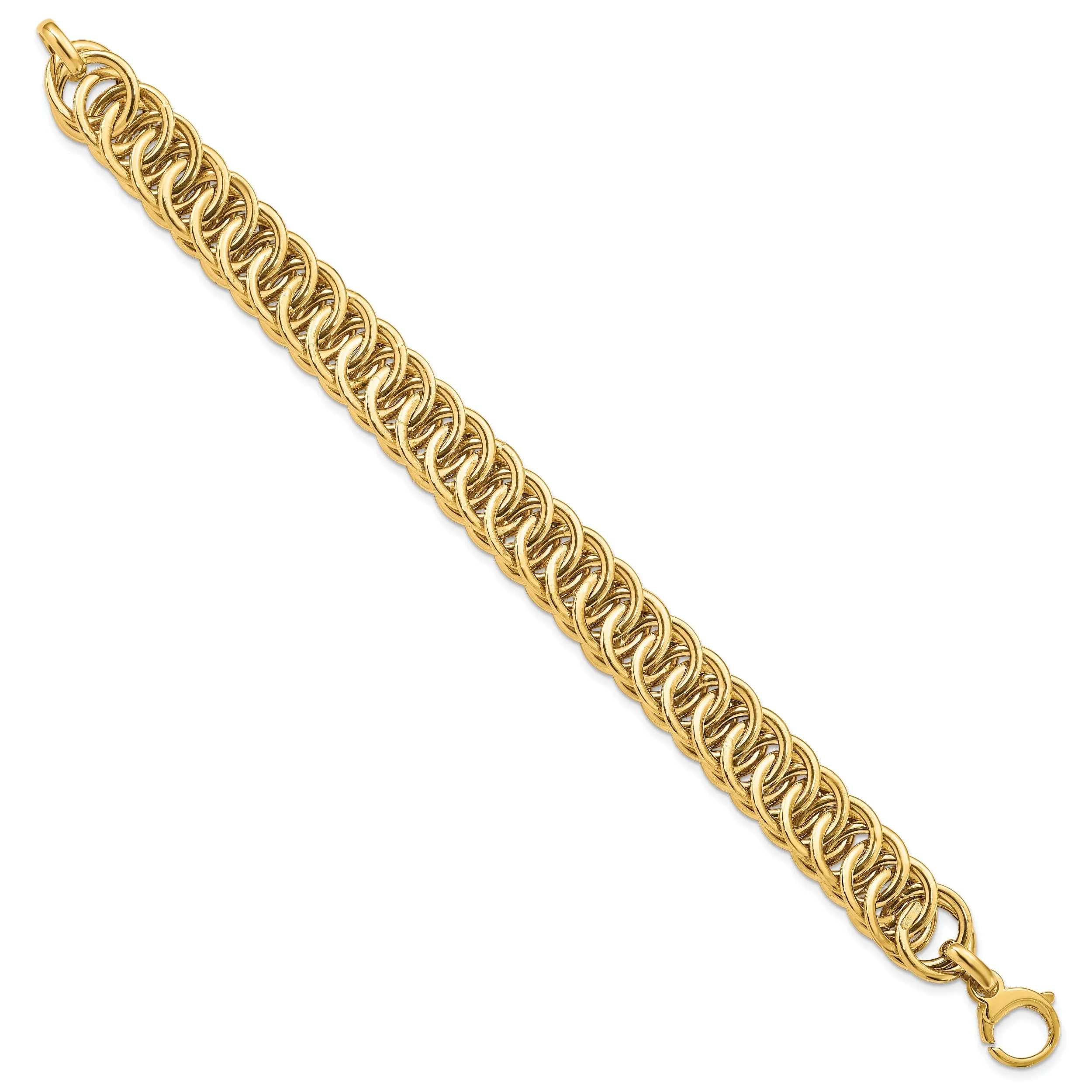 14k Yellow Gold Polish D.C Reversible  Bracelet