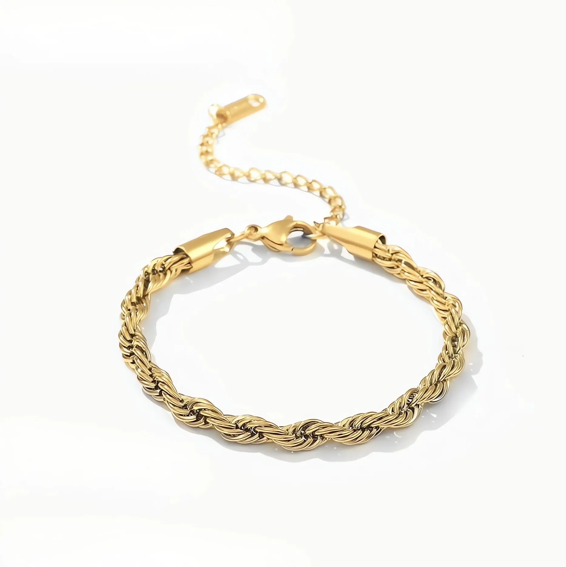 16cm-21cm 2mm/3mm/5mm/8mm Width Twisted Rope Chain Bracelet