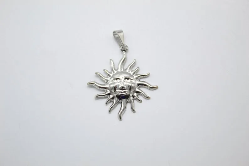 18K Gold Filled Dainty Celestial Sun Charm Pendant (A23)