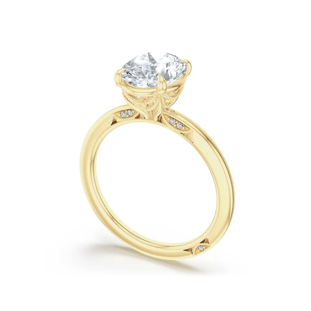 18k Yellow Gold Simply Tacori Oval Solitaire Engagement Ring