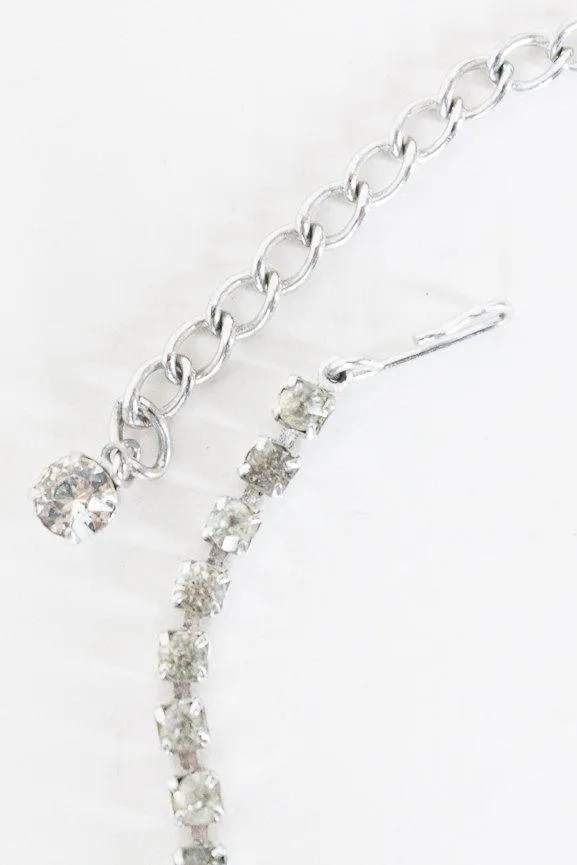 1950s Rhinestone Dangle Choker