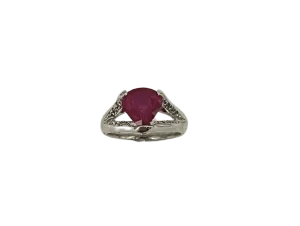 2-Carat Heart-Shaped Ruby Ring