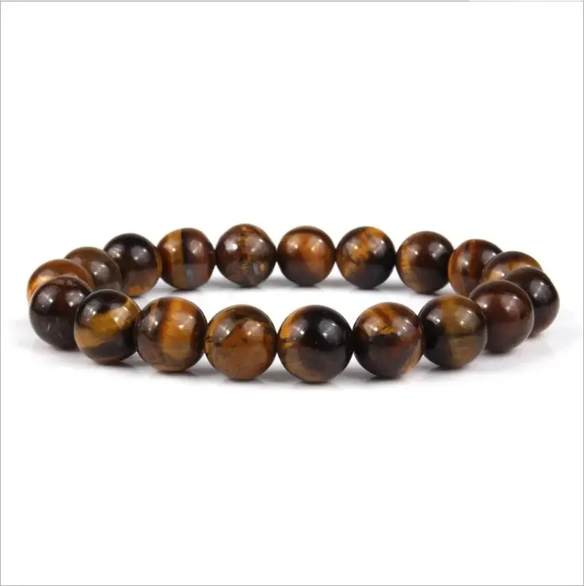 6/8/10mm buddha Bracelets Blue Tiger Eye Bracelet Natural Stone Round Beads Elasticity Rope Men Women blue stone Beaded Bracelet