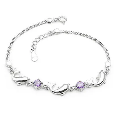 925 Sterling Silver Women's Short Silver Jewelry Bracelet