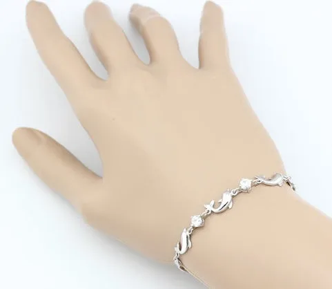 925 Sterling Silver Women's Short Silver Jewelry Bracelet