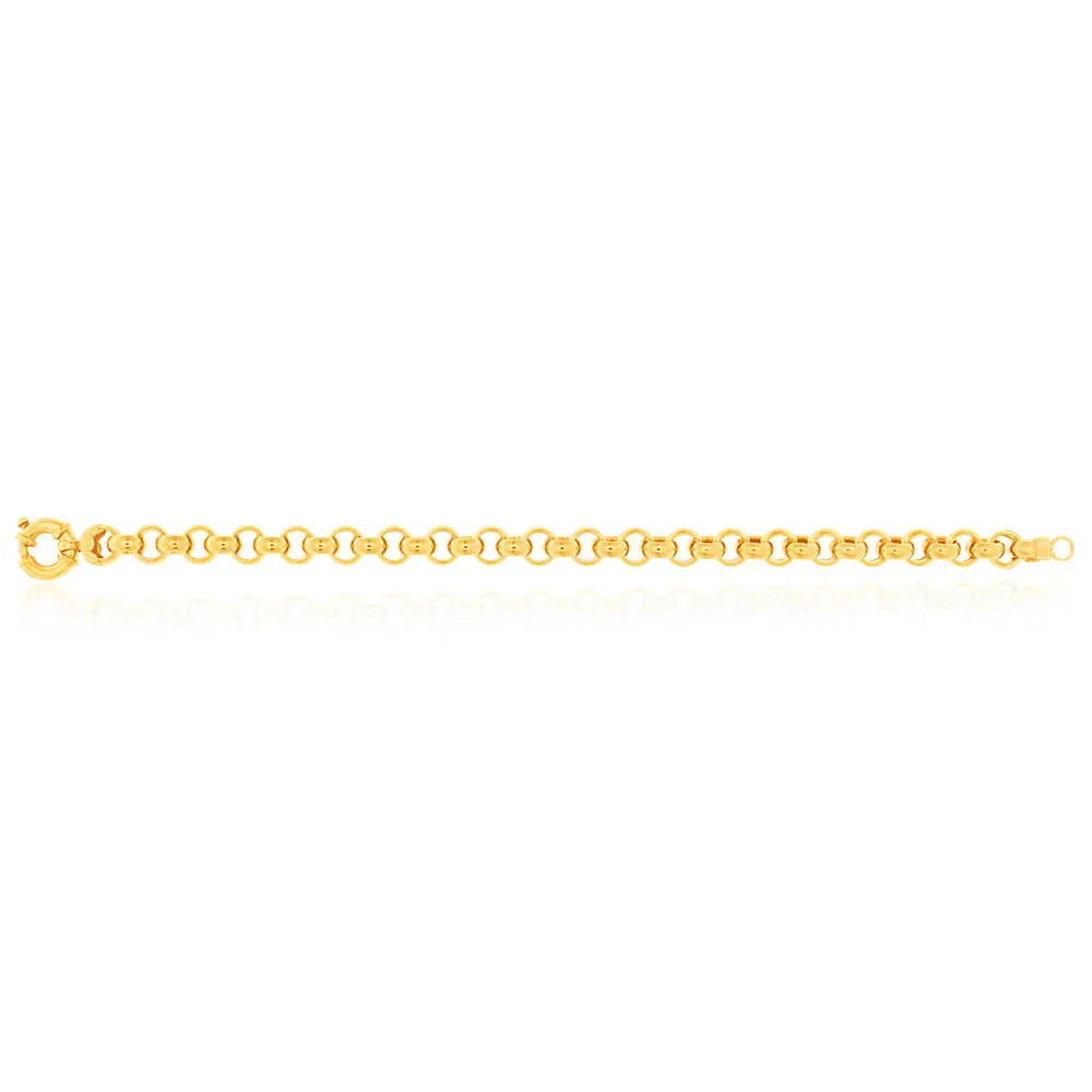 9ct Charming Yellow Gold Silver Filled Belcher Bracelet