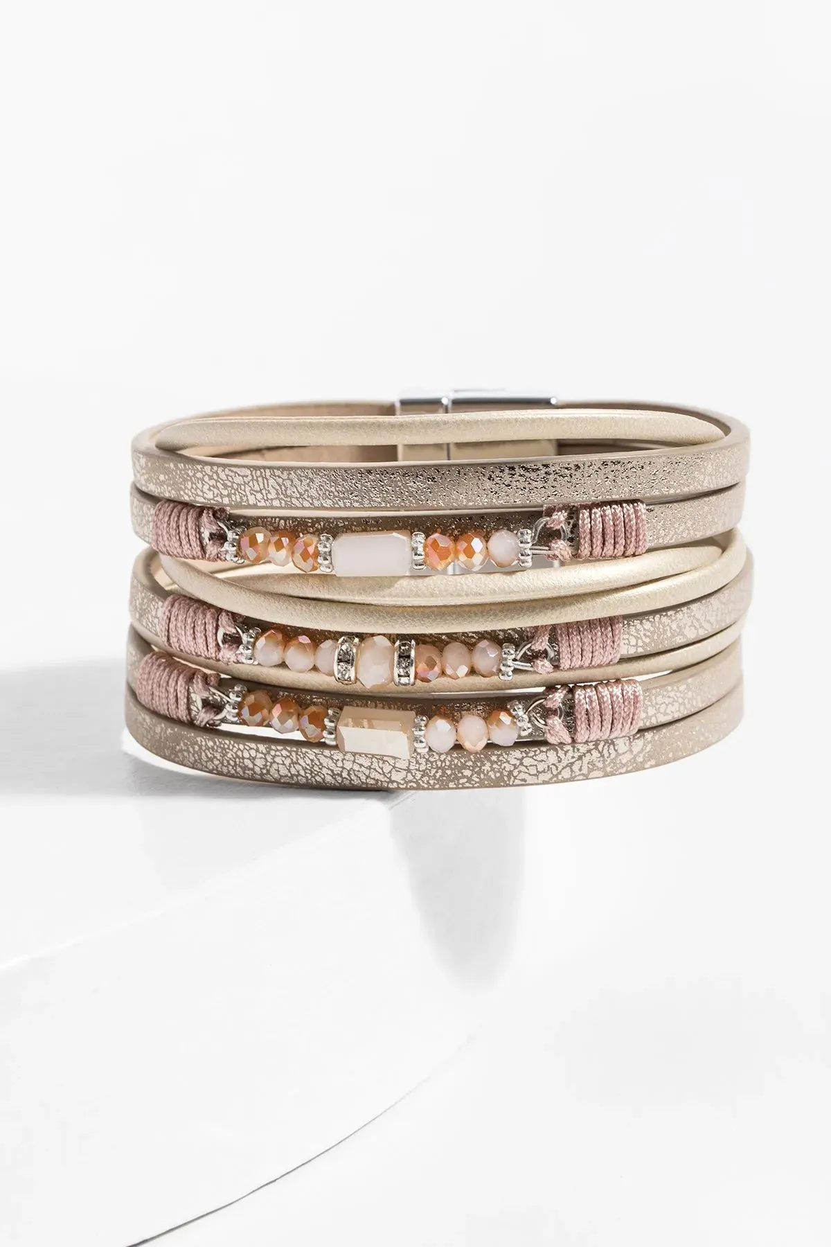 Allium Multi Layered Leather Bracelet