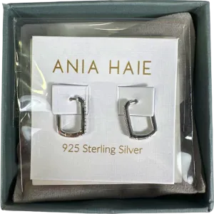 Ania Haie Silver Glam Rock Oval Hoop Earrings - Gift Boxed