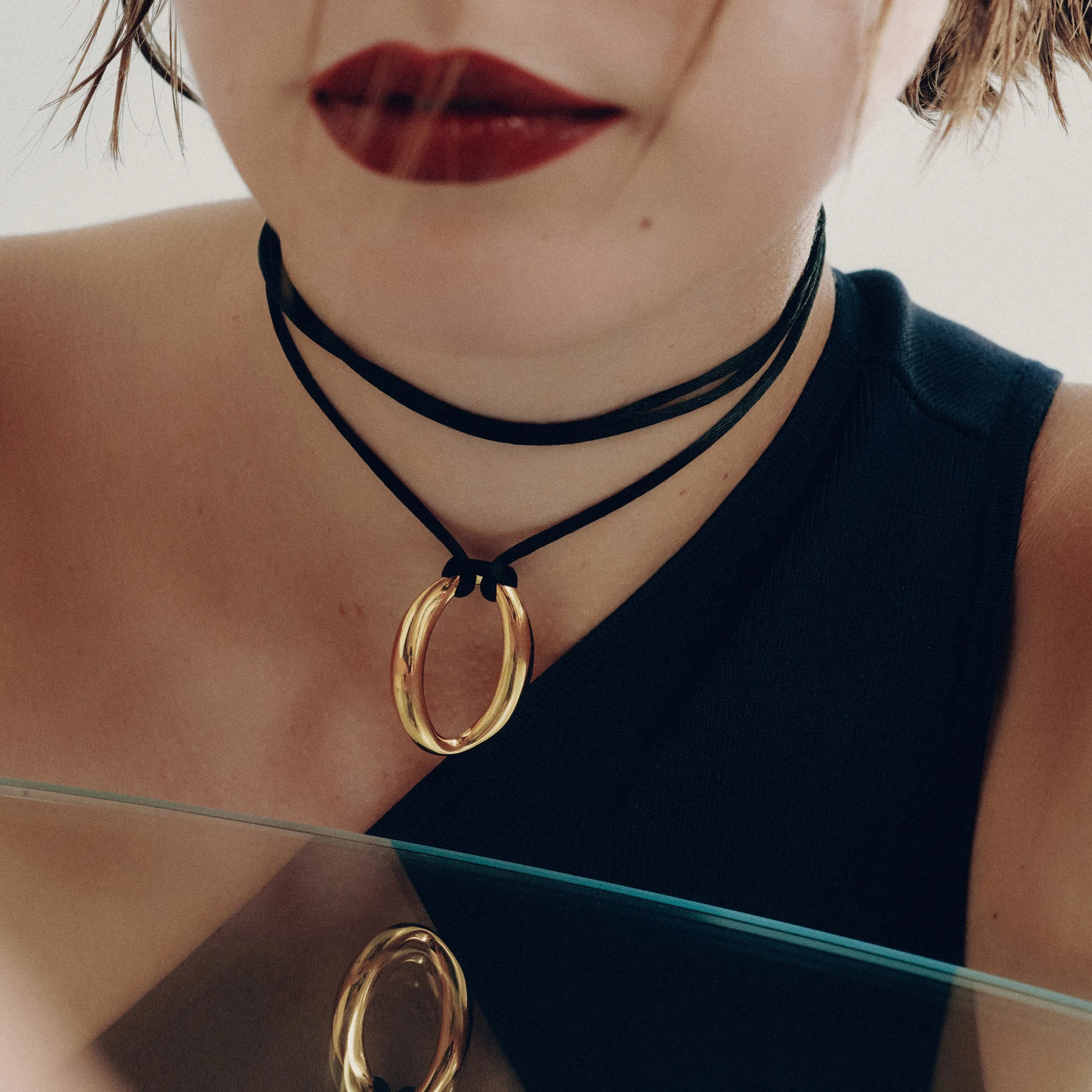 Aura Tie Necklace - Gold