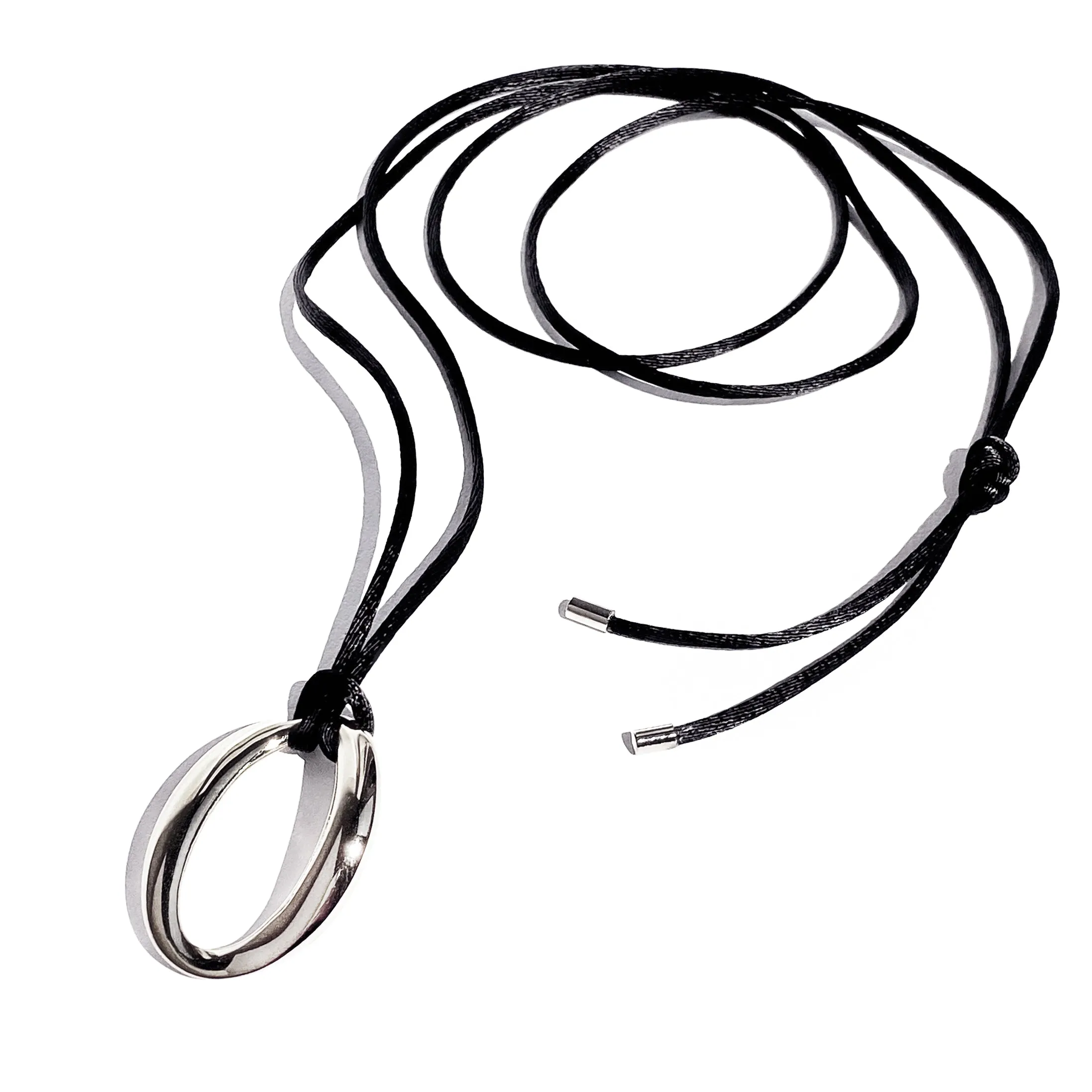 Aura Tie Necklace - Silver