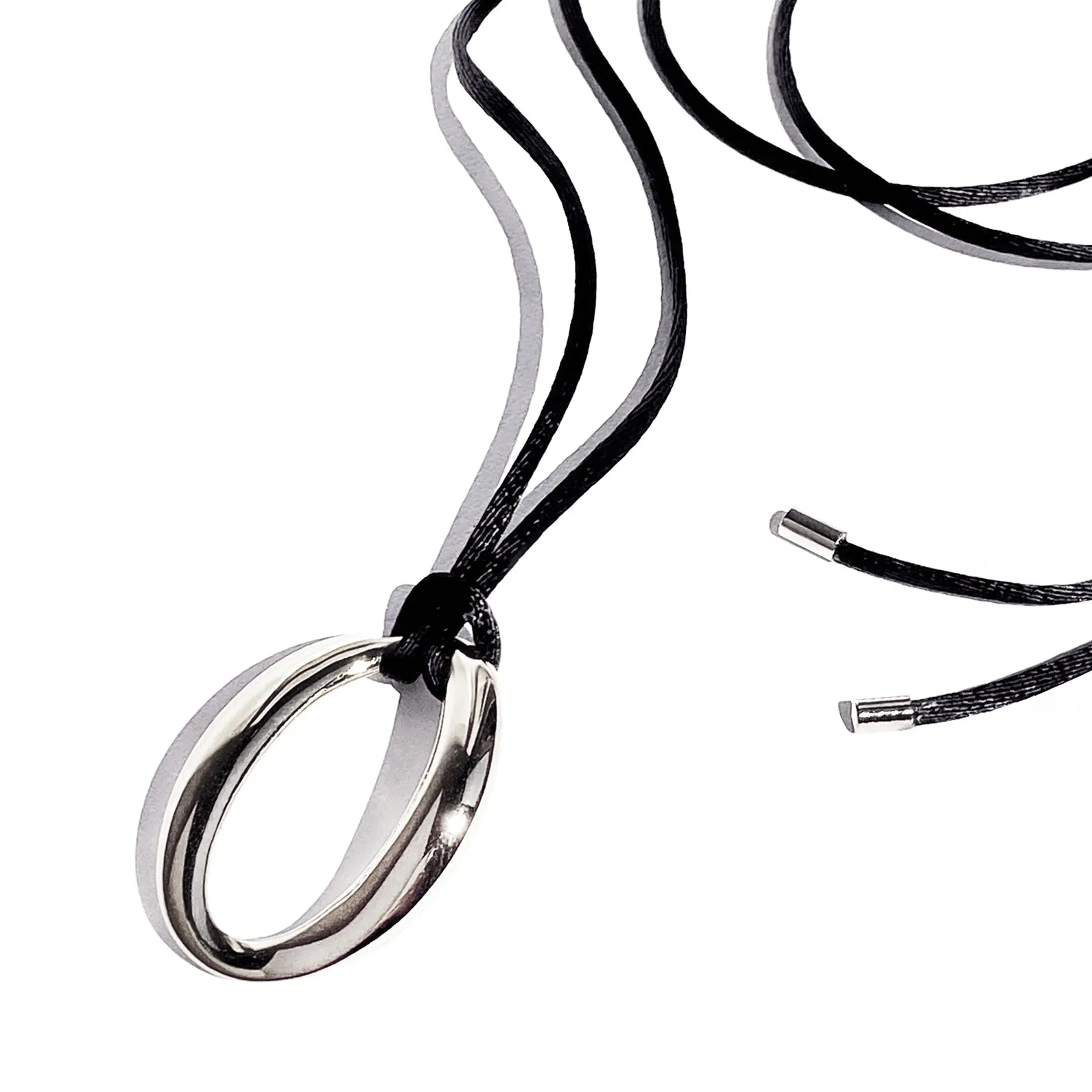 Aura Tie Necklace - Silver