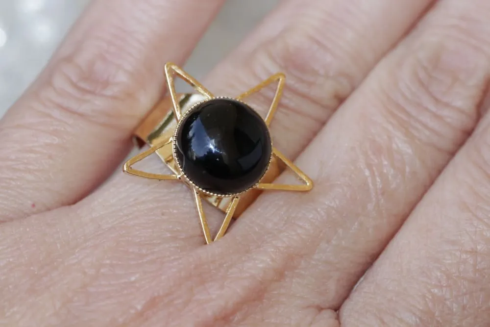 BLACK STAR RING