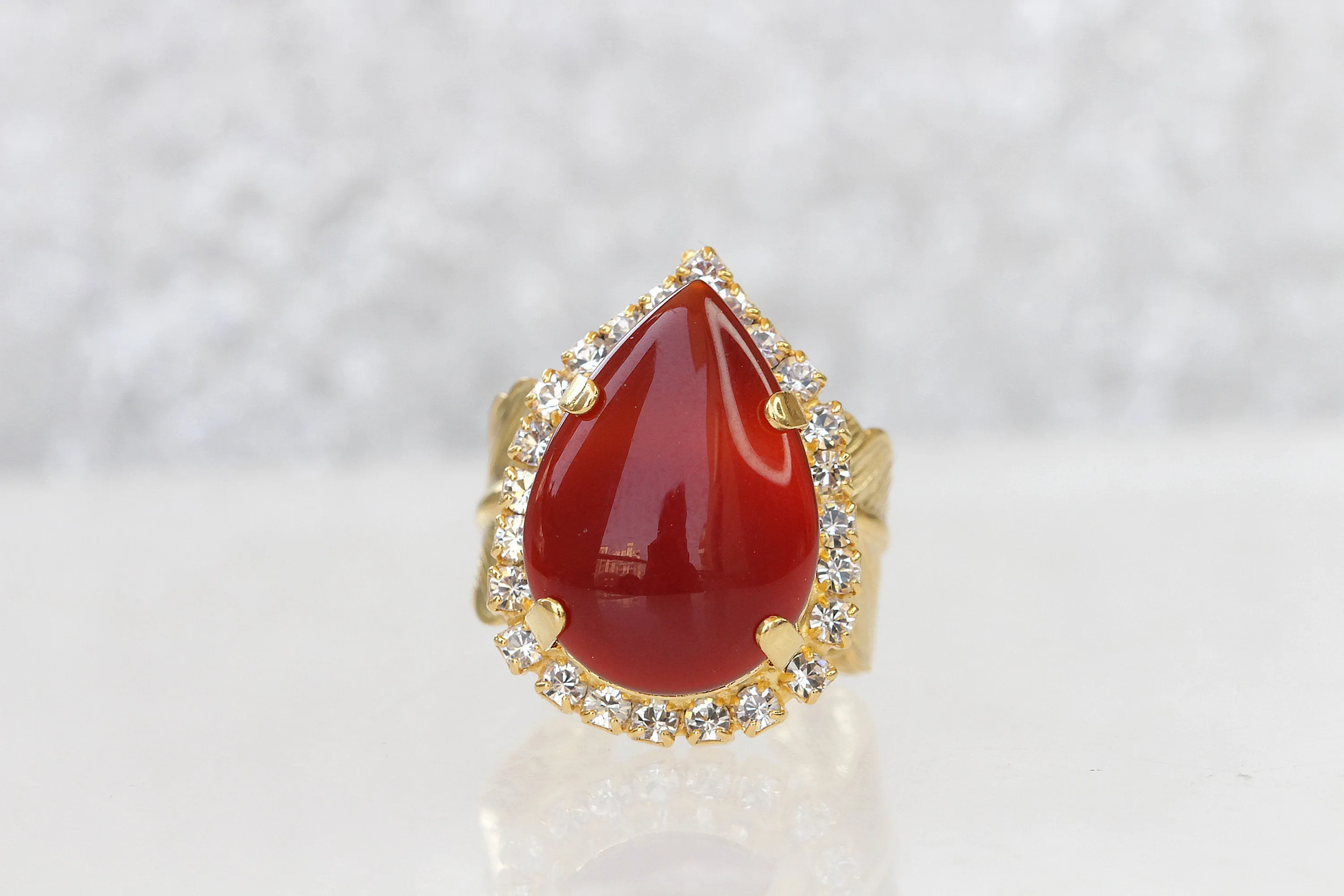 Carnelian Ring Gold