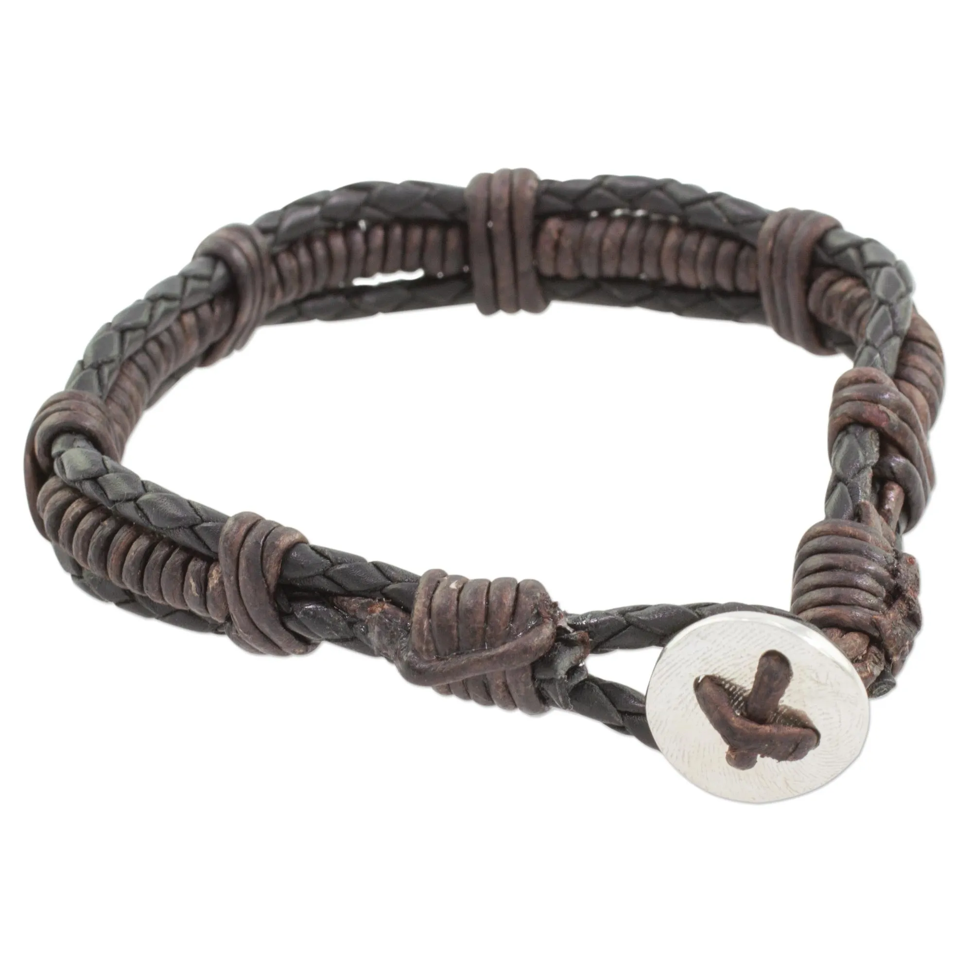 Casual Style Leather Braided Bracelet