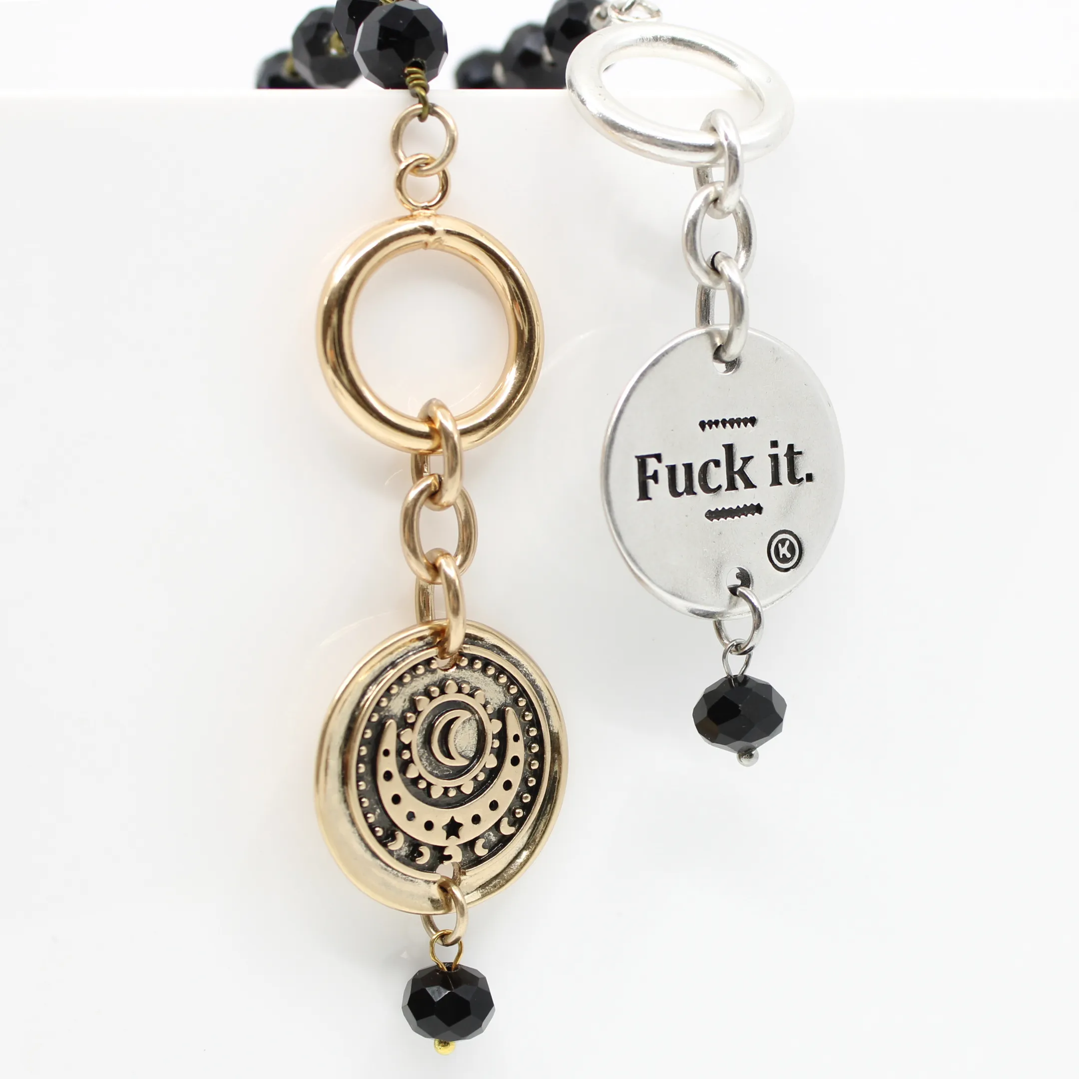 CHOOSE YOUR MESSAGE | SPARKLY BLACK | Rosary Choker