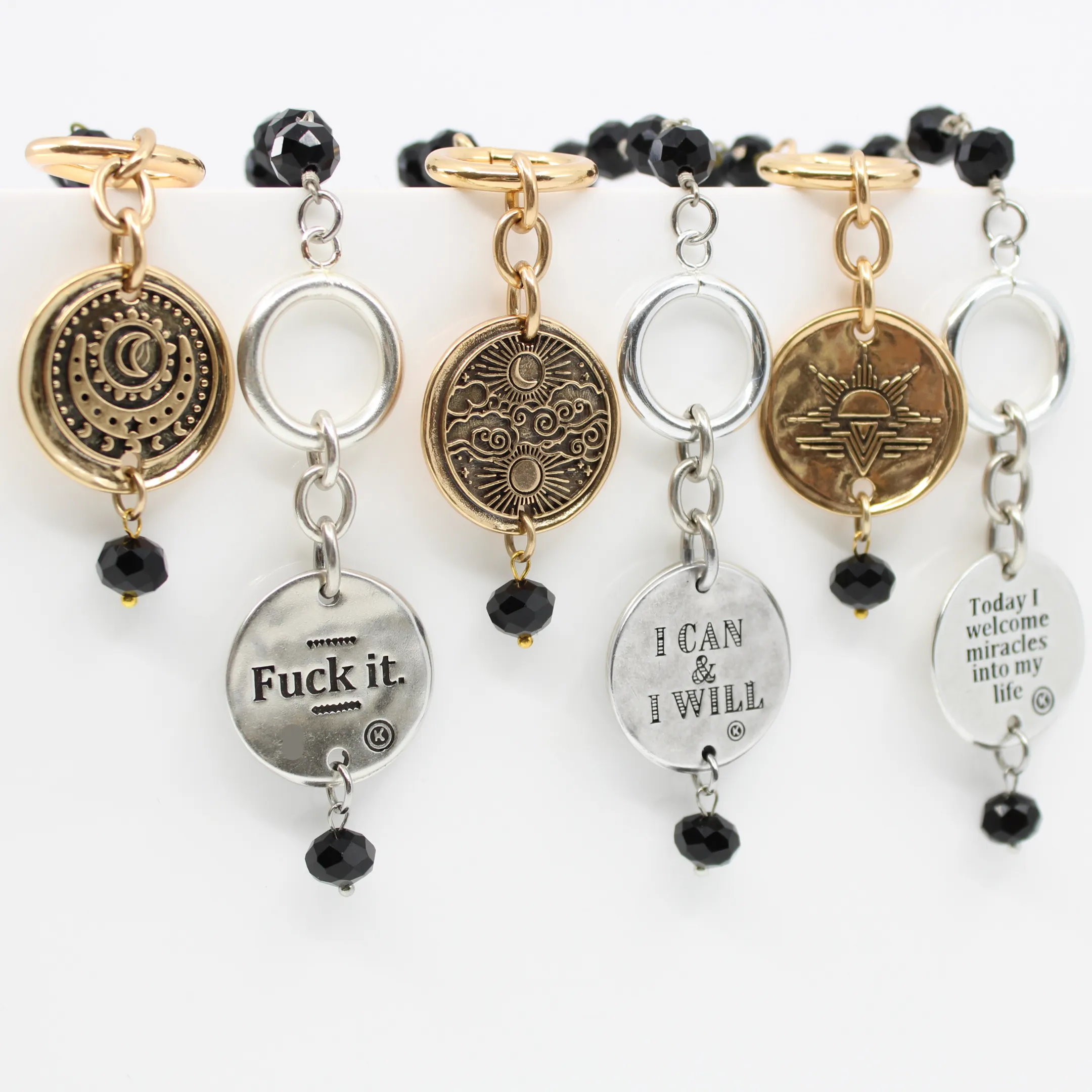 CHOOSE YOUR MESSAGE | SPARKLY BLACK | Rosary Choker