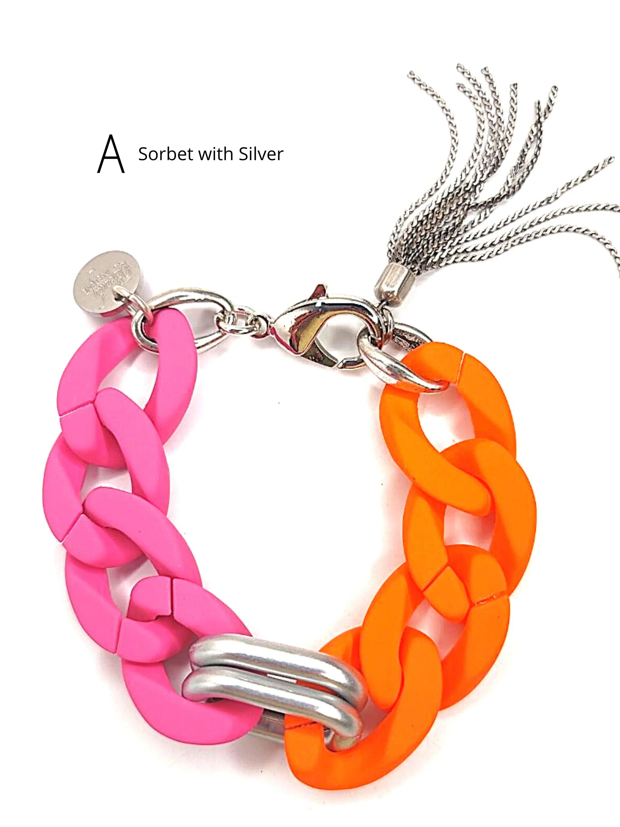 Chunky Colored Acrylic Chain Bracelet