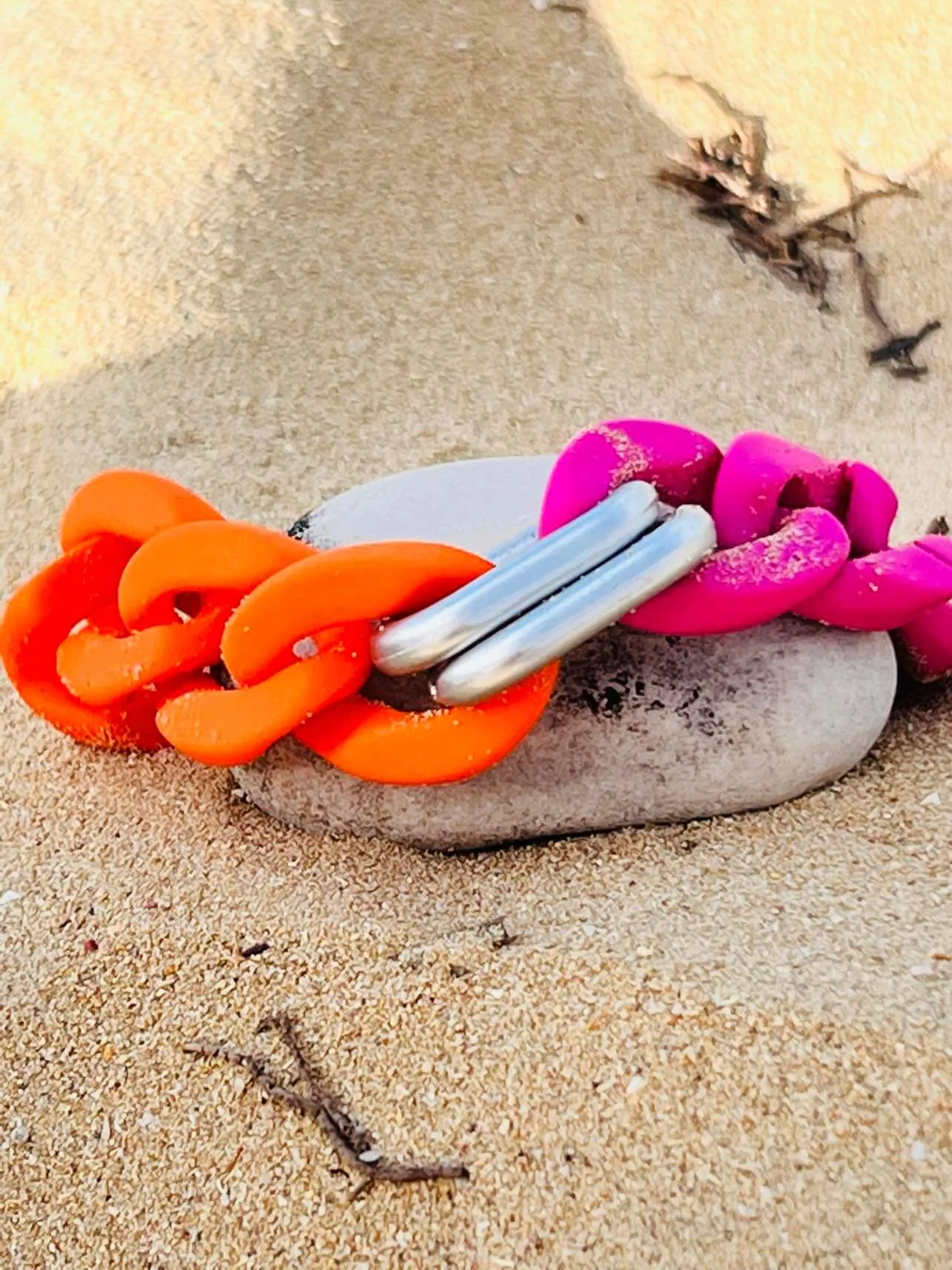 Chunky Colored Acrylic Chain Bracelet