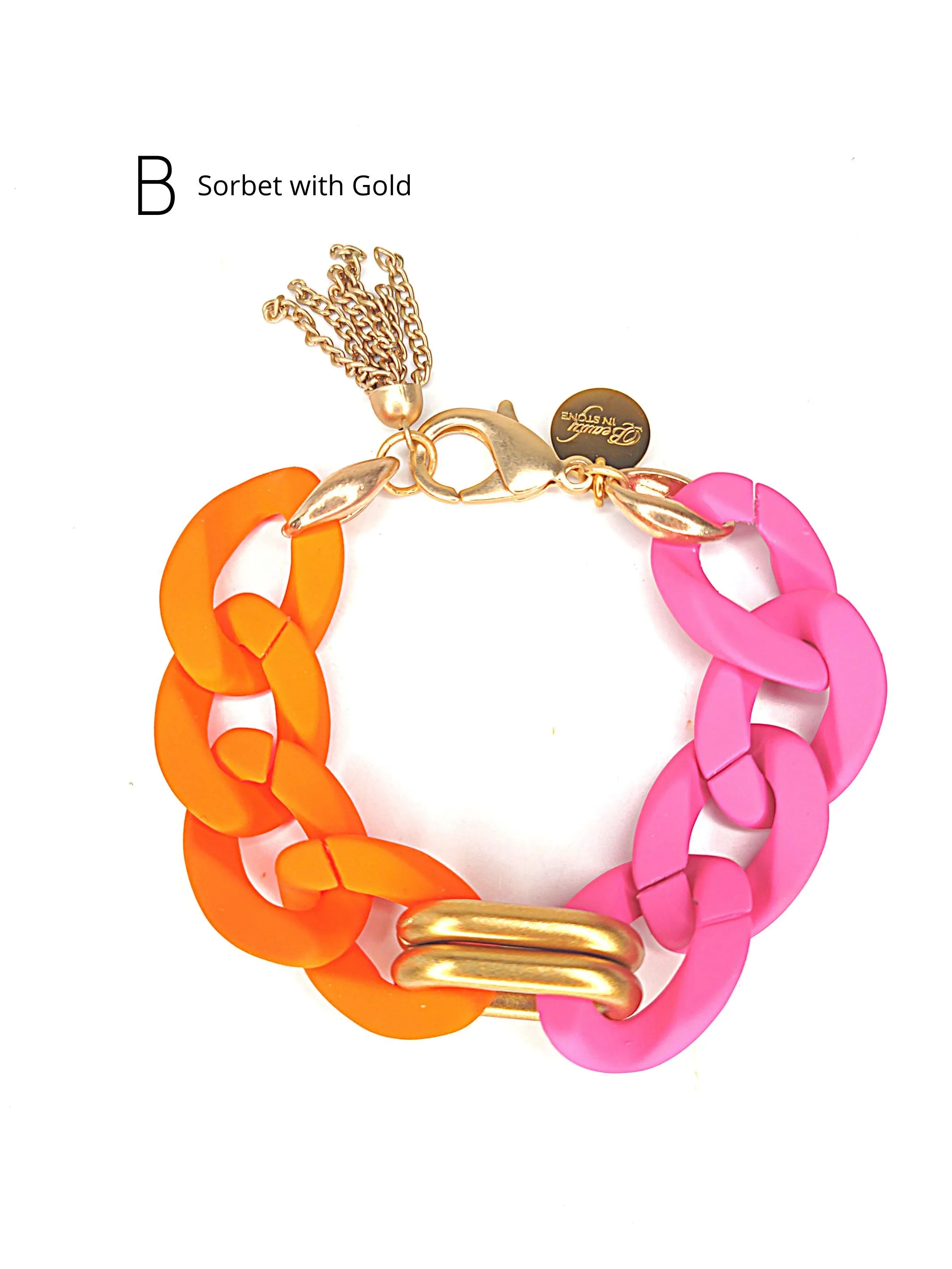 Chunky Colored Acrylic Chain Bracelet