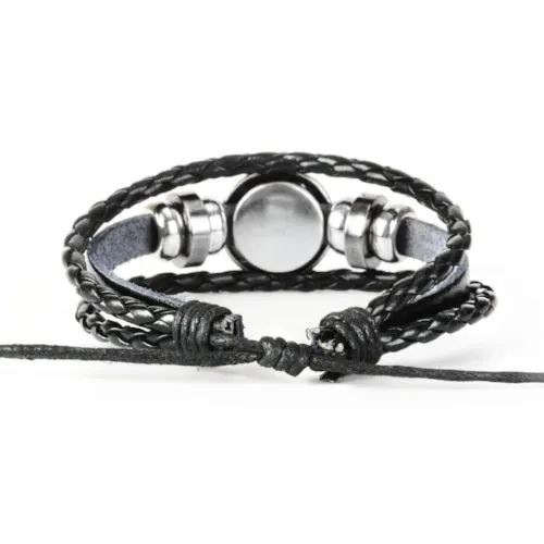 Classy Men Leo Zodiac Symbol Bracelet