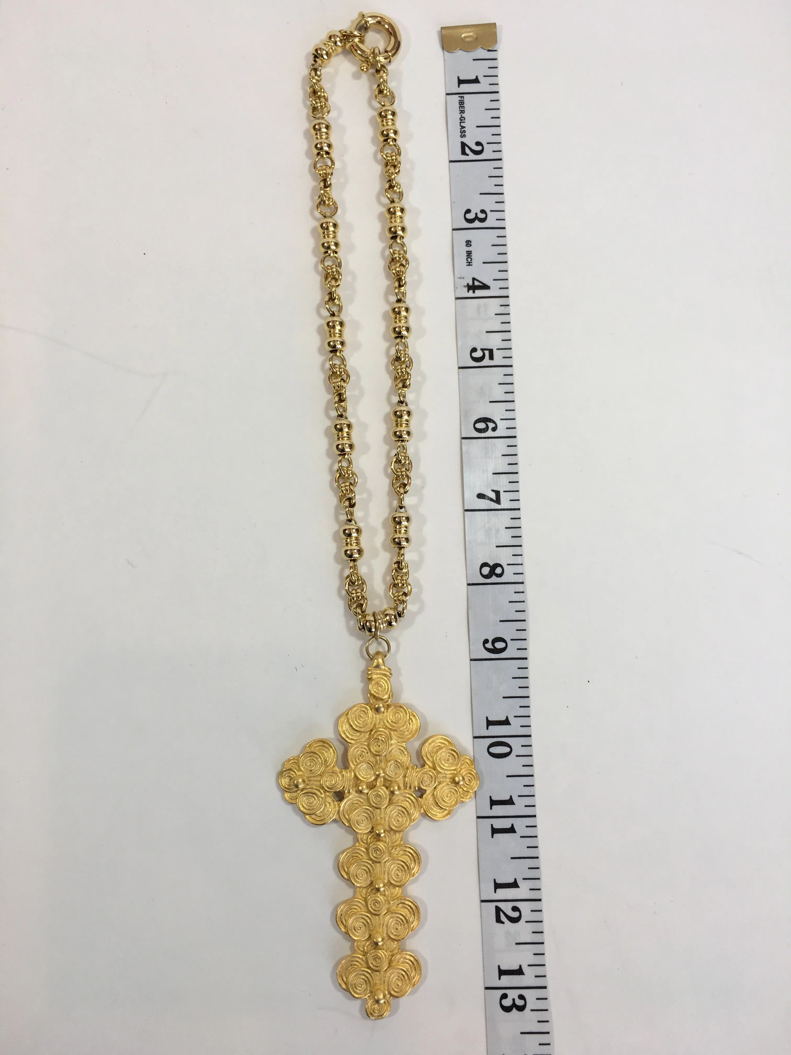 Cross Pendant on Chunky Chain Necklace