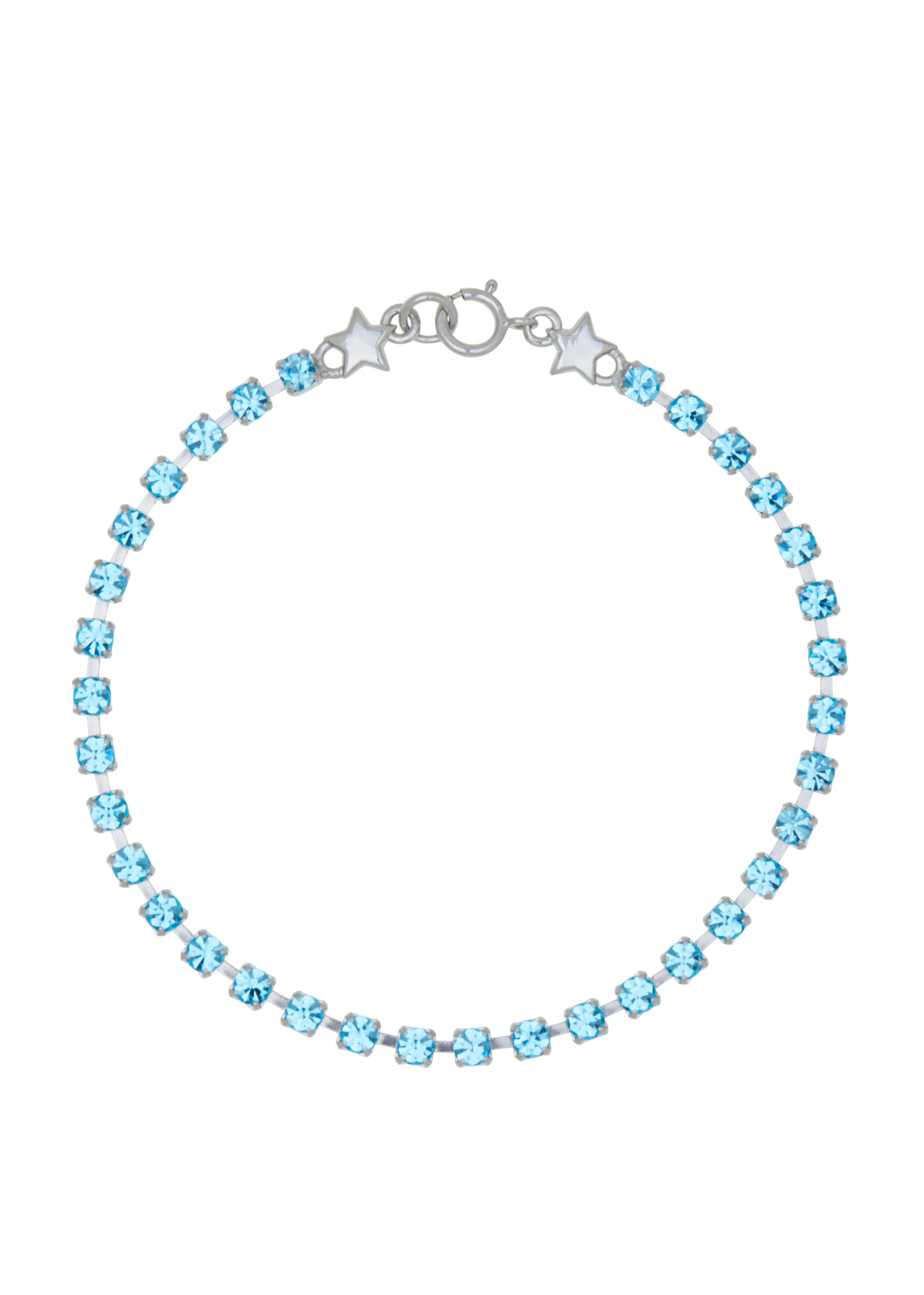 Crystal Bracelet in Silver - Aqua