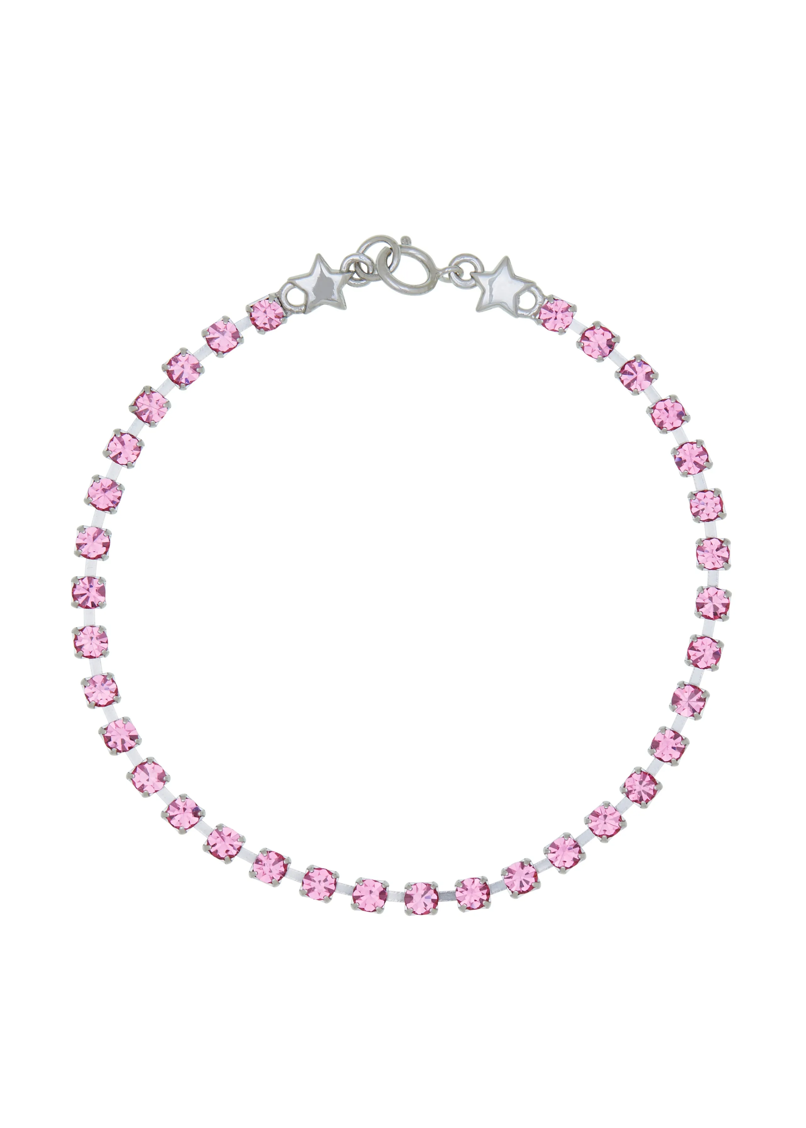 Crystal Bracelet in Silver - Rosa