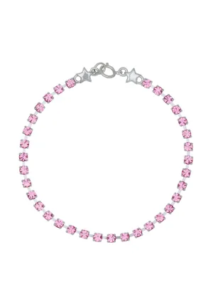 Crystal Bracelet in Silver - Rosa