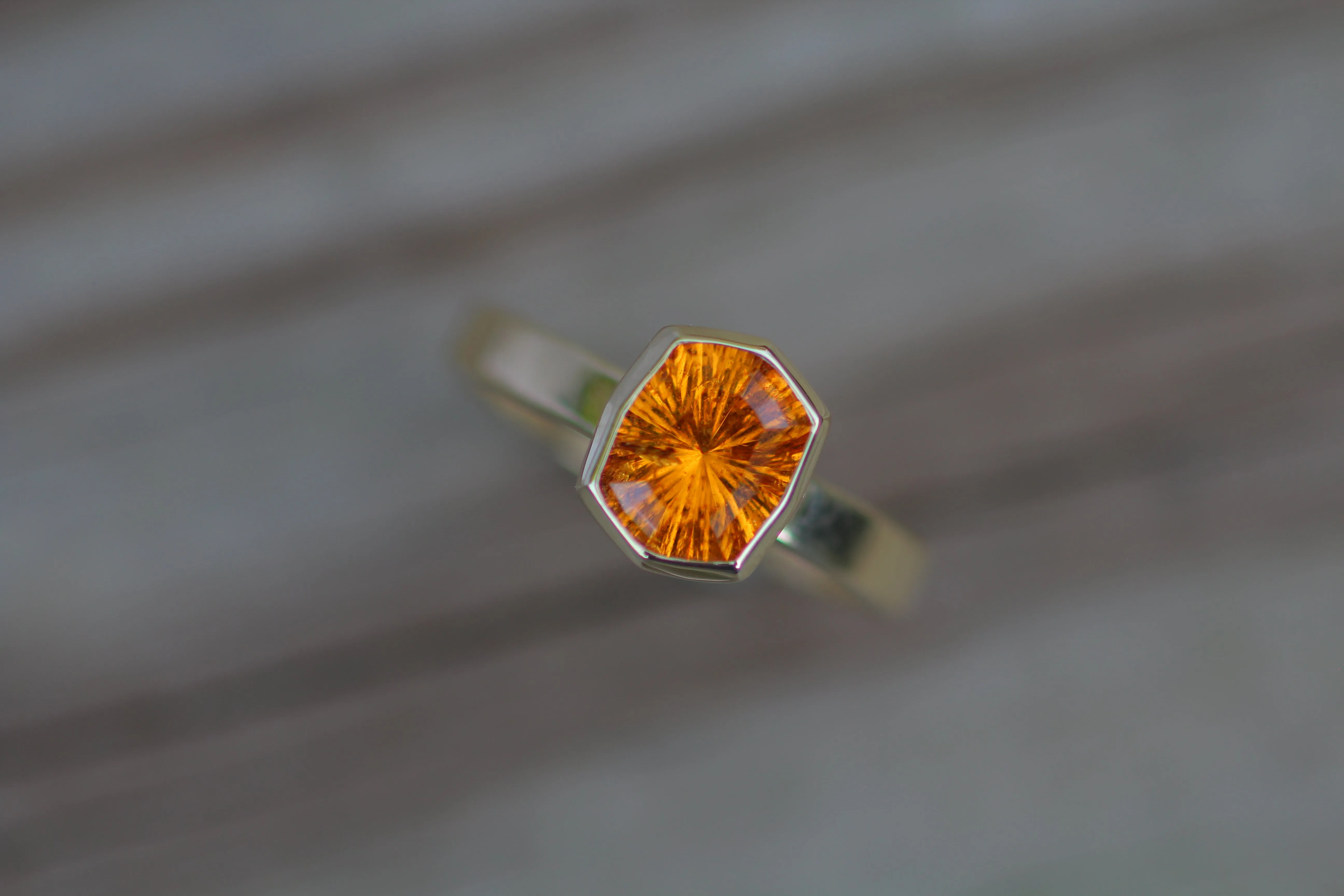 Custom Listing for Natalia - 10kt Yellow Gold Spessartite Garnet Bezel Ring