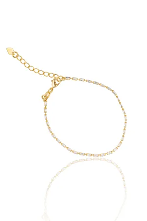 CZ Baguette Link Bracelet (H272/I322A)