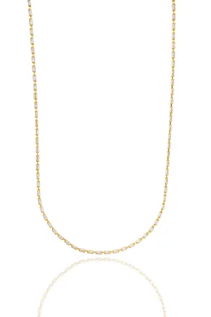 CZ Baguette Link Necklace (H272/I322A)