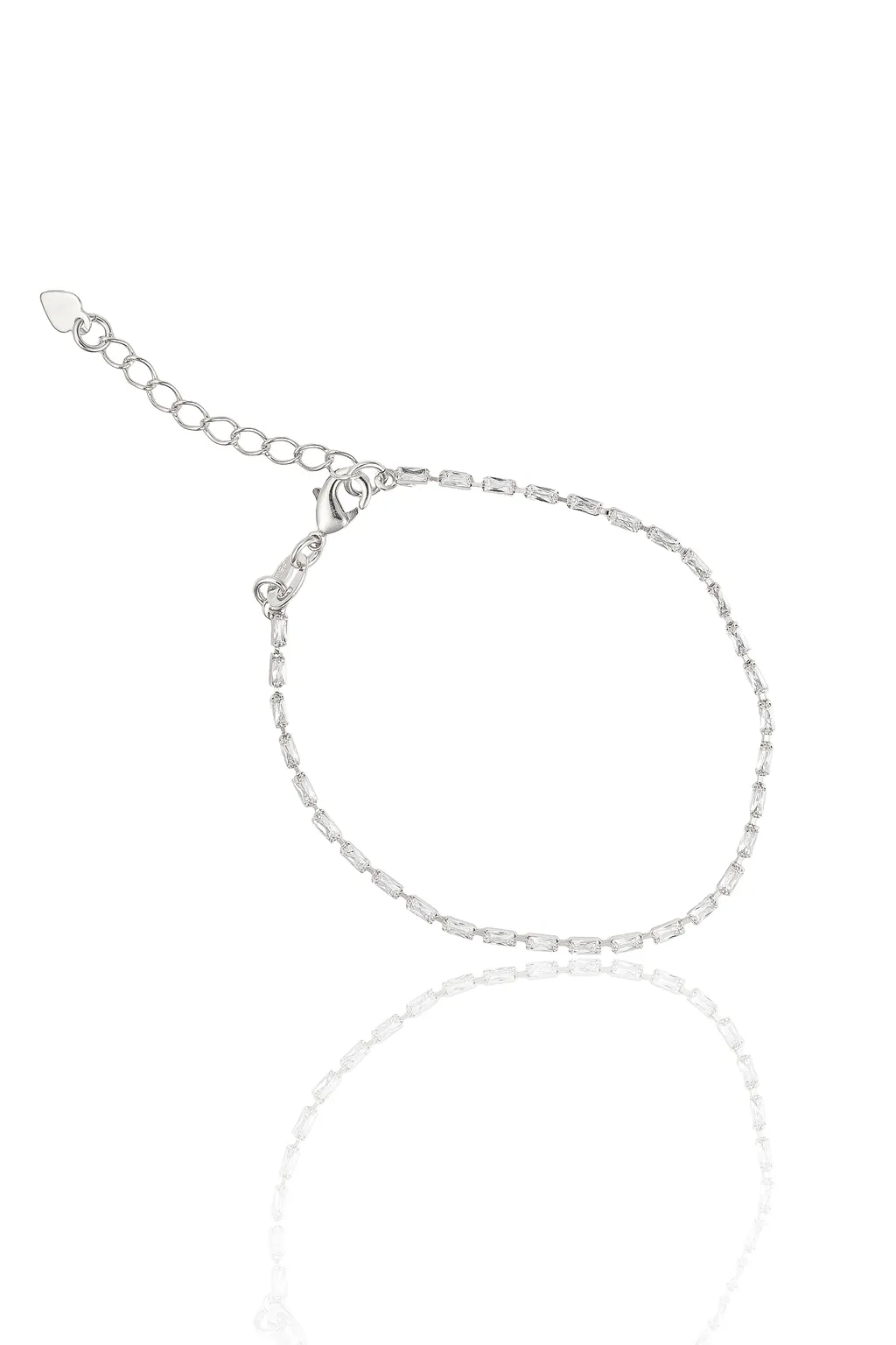 CZ Baguette Link Necklace (H272/I322A)