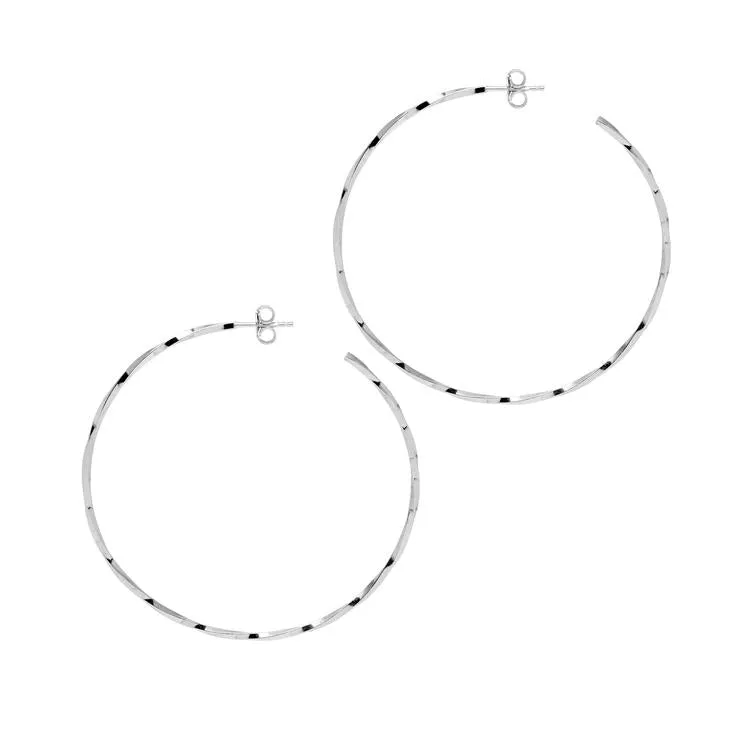 Delicate Lago di Como Twist Hoop Earrings - Rose Gold - 3 x sizes