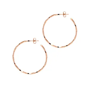 Delicate Lago di Como Twist Hoop Earrings - Rose Gold - 3 x sizes