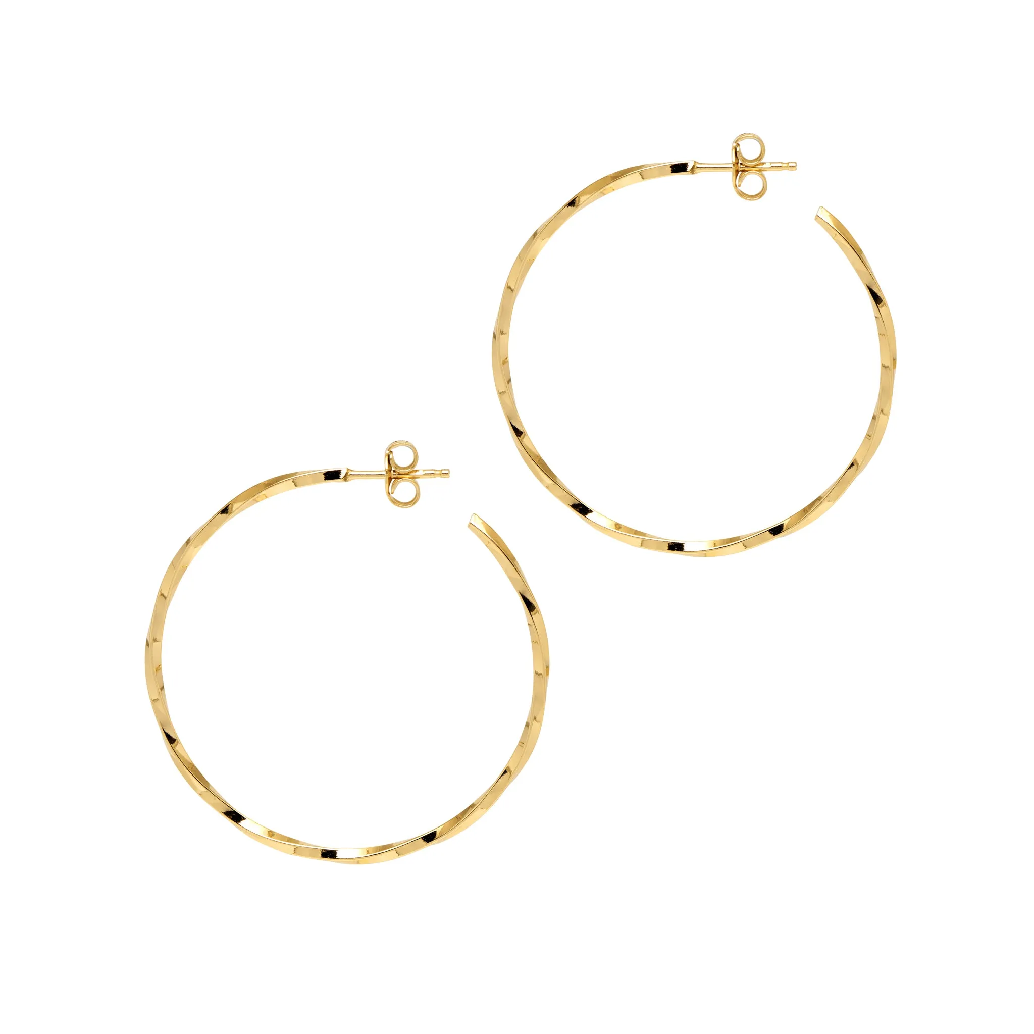 Delicate Lago di Como Twist Hoop Earrings - Rose Gold - 3 x sizes