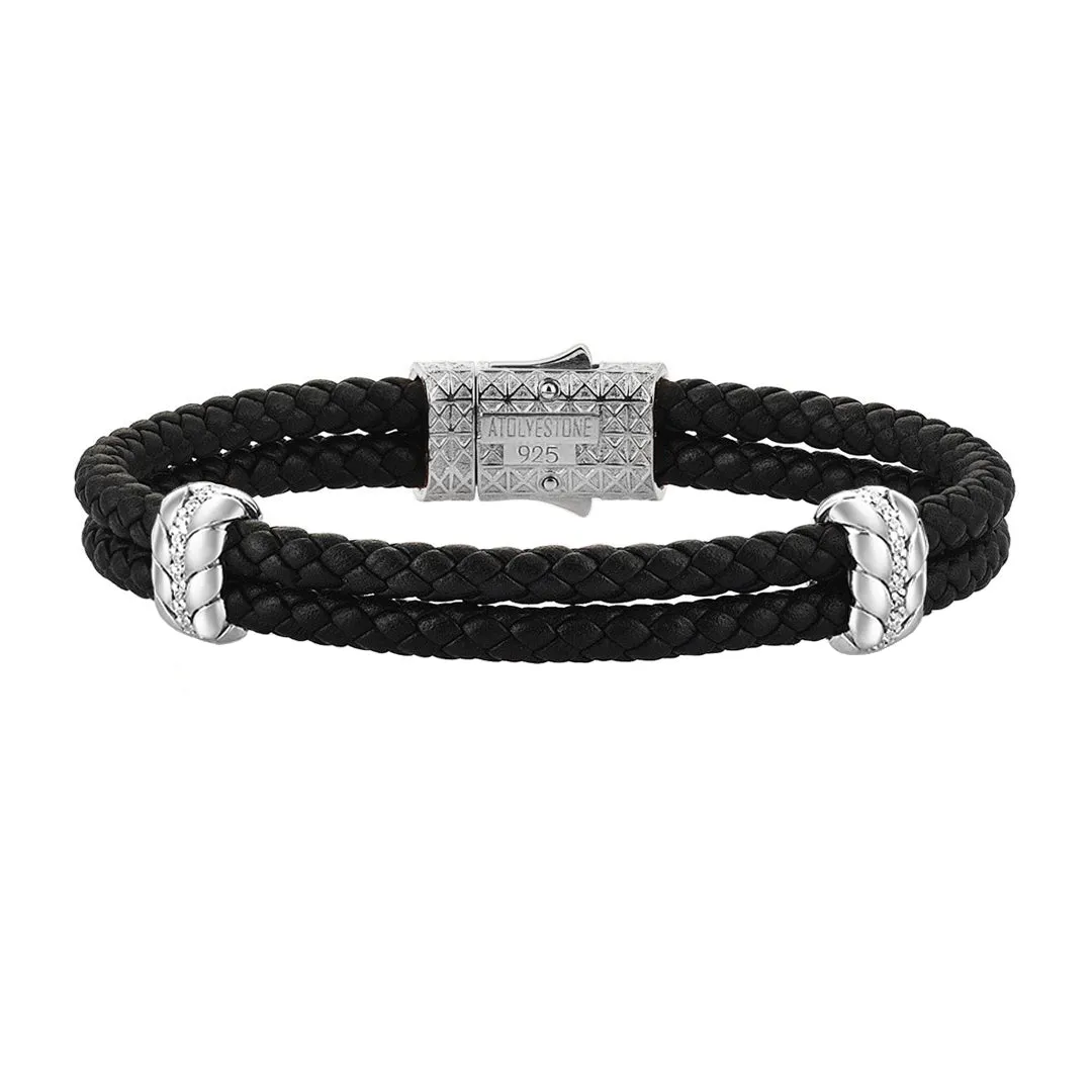 Diamond Elements Leather Bracelet