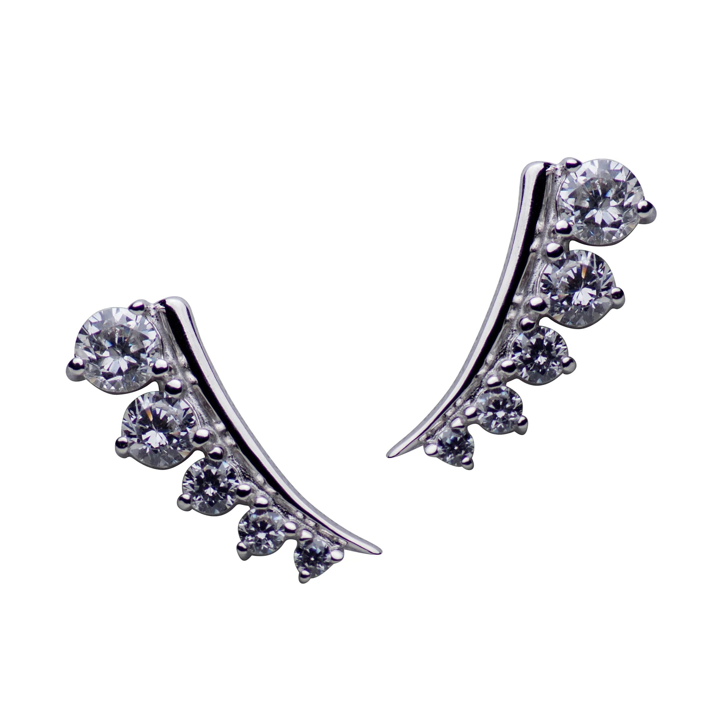 Diamond Simulant Graduated Earrings