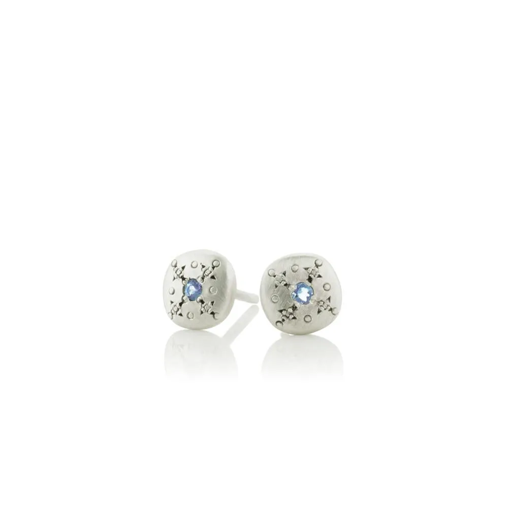 Earring-"Silver Lights" SS/Aquamarine